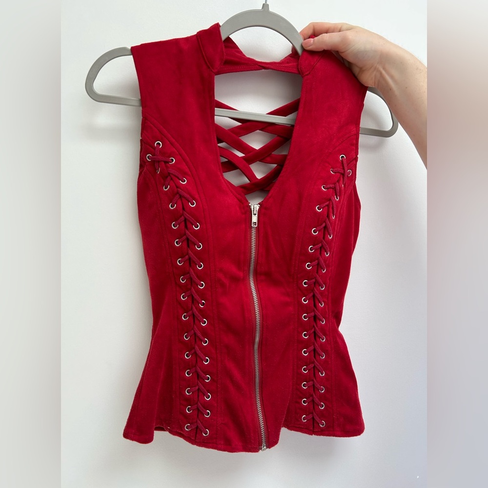 Y2K Biker girl top
